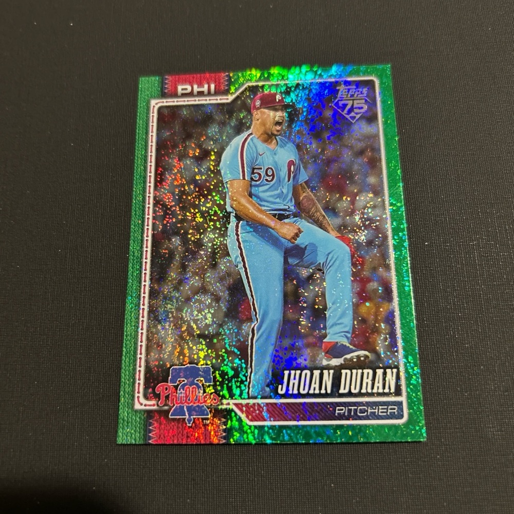 2026 Topps Series 1 - Jhoan Duran - Green Foil Parallel #/99 - Phillies
